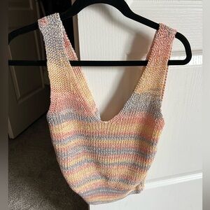 Vici multi-colored cross back sweater top